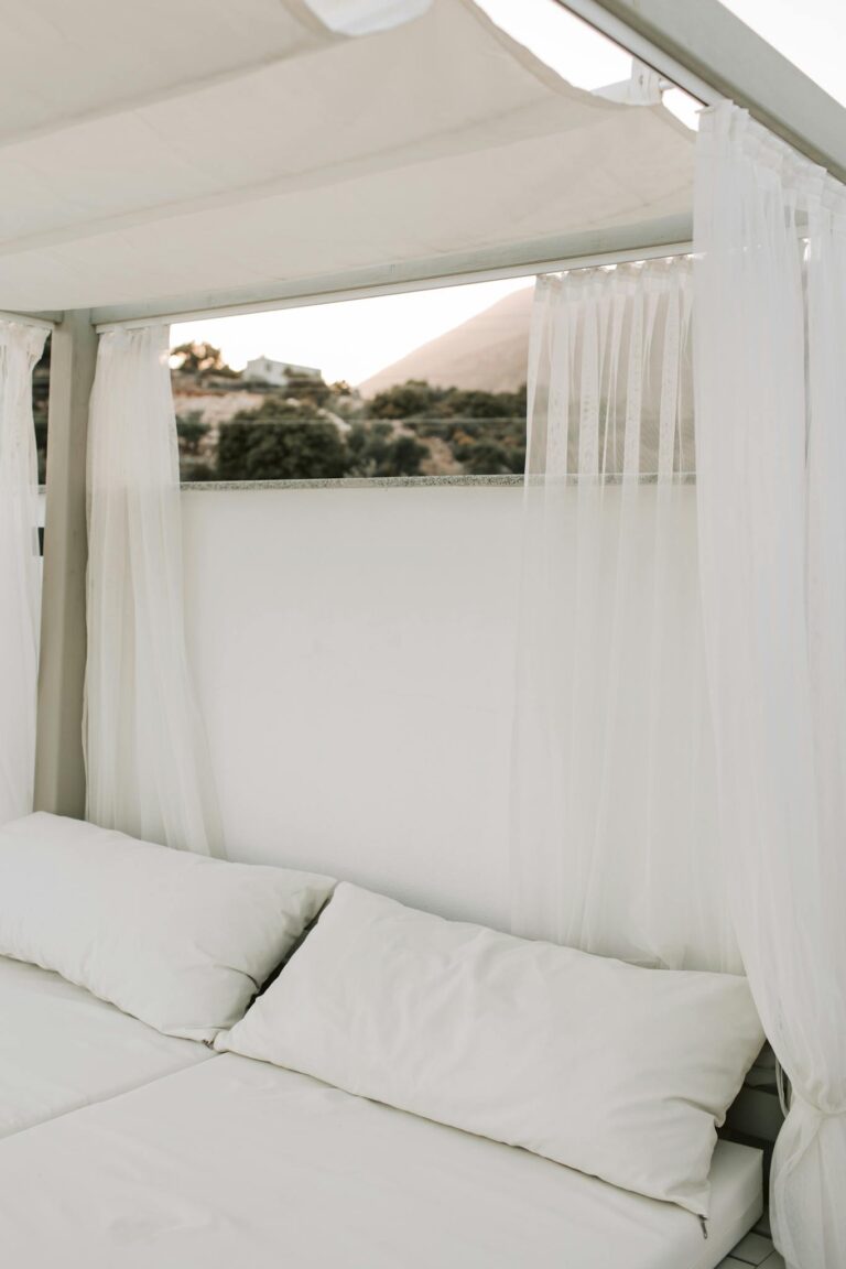 Cozy Bedroom With White Bed Linen 